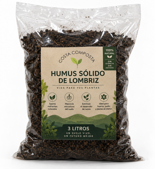 Humus de lombriz solido fertilizante bioestimulante natural